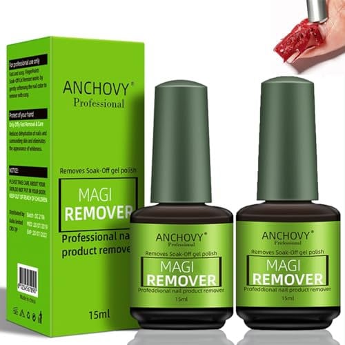 Nail Polish Remover,2PCS Easily & Fast Gel Nail Polish Remover for UV Plastic Nails, Acrylic Nails, Natural Nails No Need For Foil, Soaking or Wrapping, Non-Irritating Doesn't hurt nails(30ml)