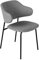 Riess Ambiente Design Stuhl Vogue grau Bouclé Schwarze Metallbeine Teddystoff Retro, Stuhl für Dein Esszimmer, Esszimmerstühle, Bürostuhl, Stoffbezug