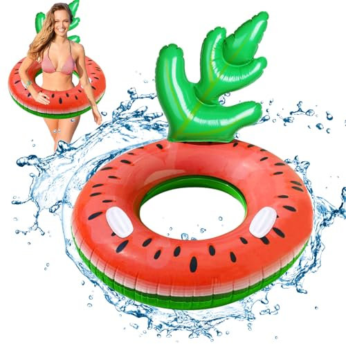 Schwimmring Erwachsene Groß- Aufblasbarer Schwimmring Schwimmreifen mit Griffen, Pool Schwimmring für Erwachsene, Sommer Wasser Pool Floating Ring für Schwimmbad Wasser Outdoor Spielzeug Party Zubehör