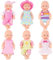 deAO Puppenkleidung Set für 36 cm Babypuppen, 14 Zoll Zubehör Kleidung für Mädchen Waschbar, Klettverschluss, Geschenk für Kinder ab 3 Jahre(Puppe Nicht inklusive) | 6 Stück