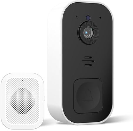Homeriy 2. 4Ghz WiFi Wireless Video Doorbell Camera with Chime Ringer 720P Doorbell Camera