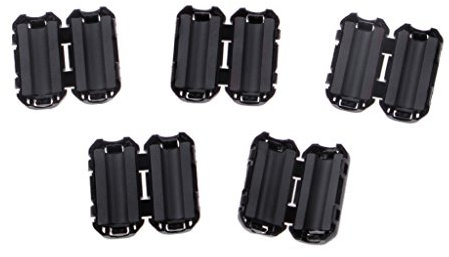 5 pezzi da 5 mm con clip di nucleo in ferrite soppressore del rumore RFI, circuito di filtro subwoofer