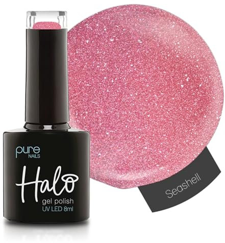 Halo Gel Polish 8ml - Seashell. UV/LED Gel Nail Polish, Long Lasting & Easy To Apply. Nail Art Colours For Manicure & Pedicure. Gel Polish For Professional & Home Use.