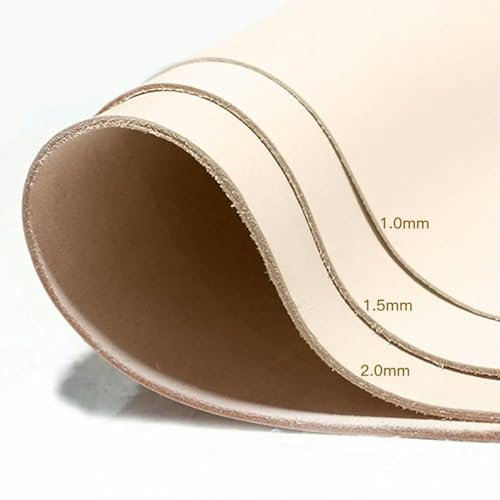 FUPOHUA Lederreste Braun Echtes Kuhfell Leder Formstoff Hautstoff Rindsleder Quilting Patchwork Nähmaterial DIY Tasche Schuhe