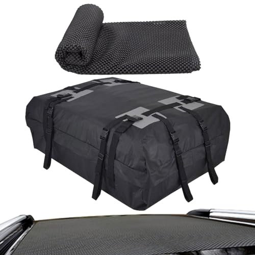 Dachgepäcktasche – 15 Kubikmeter/Fuß Dachgepäck-Reisetasche, Dachgepäcktasche | Aufbewahrungstasche Für Das Autodach Aus 600D-Oxford-Stoff, Autodachtransport-Verpackungsträger Für Das Dach Von Fahrzeu