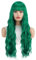 Gewellt Perücke Grün, Perücke Damen Grün, Perücke Grün Lang, Lange Gewellt Perücke, Cosplay Perücke, Kunsthaar Wig Synthetische Perücke für Alltag Party Karneval Fasching Weihnachten