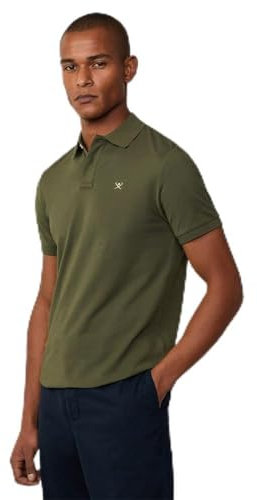 Hackett London Herren Slim Fit Logo Poloshirt, Grün (Thymiangrün), M