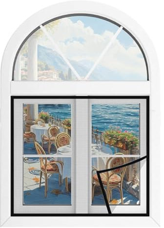 Ultrafeines Moskitonetz, 60 x 200 cm, mit Fiberglas, winddicht, Insektenschutztür für Haus und Terrasse, schwarze Version 2024