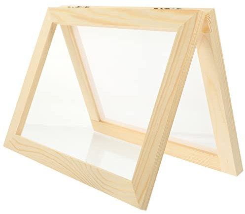 STOBOK Sieb Zur Papierherstellung Natürliche Papierform Aus Holz 22 9 X 17 8 Cm Holzrahmen Zur Papierherstellung Für Diy-Papierhandwerk Und Trockenblumenhandwerk