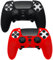 Ceozon Silicone Skin Cover Accessories Compatible with Ps5 Edge Controller Soft Anti-Slip Protector Case 2 Pack Black and Red