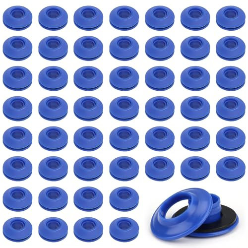 HESUSUSI Ojales De Plástico para Lona 50 Unidades 28 x 28 x 12 Mm Juego De Ojales De Plástico Azul Ojales De Cierre Automático Ojales Redondos De Plástico con Ojales De Aire para Piscina