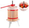 Obstpresse Manuell 18L - Schraubpresse für Früchte, Wein, Cider & Säfte - Weinpresse Ø26 cm aus Buchenholz und Metall