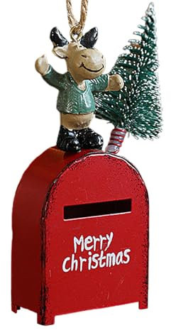 Ornamento natalizio per cassetta postale,Ornamento per cassetta postale - Lettere a Babbo Natale Cassetta postale - Decorazioni per l'albero di Natale della piccola cassetta della posta, ornamenti app