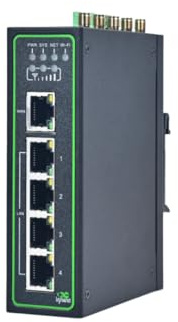 InHand Networks IR315, Routeur VPN industriel IoT 4G LTE, cellulaire 300 Mbit/s + Wi-Fi, double emplacements pour cartes SIM, 5 ports Ethernet, montage sur rail DIN, prise en charge AT&T, T-Mobile et