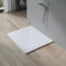 AQUABATOS SMC Duschwanne 120x100 cm Weiß Eckig Quadratisch Duschtasse Duschbecken Brausewanne Brausetasse Rutschfest Bodengleich Ebenerdig Steinoptik Schieferoptik (Ablaufgarnitur nicht Inklusive)