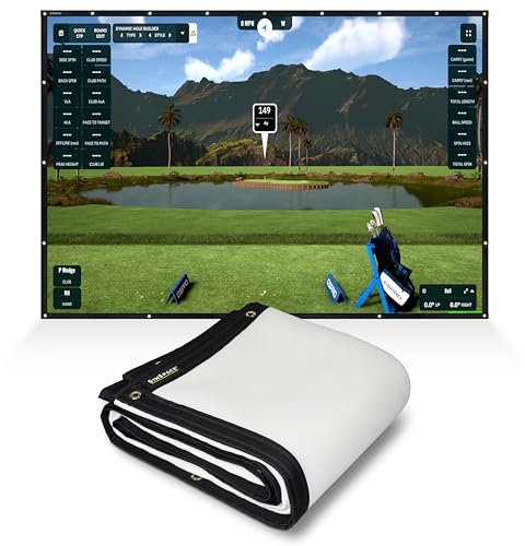 SimSpace Platinum Golf Impact Screen - Projector Screen for Golf Simulator for Home, 4 Layer Performance with Impact-Resistant Foam, Noise Reduction, Ultra 4K HD Clarity, 2.3 x 2.575 metres