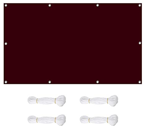 Toldo parasol de 2 m x 5 m, impermeable, rectangular, para exteriores, con kit de fijación para patio, césped y jardín, tela duradera resistente al desgaste, ideal para protección UV
