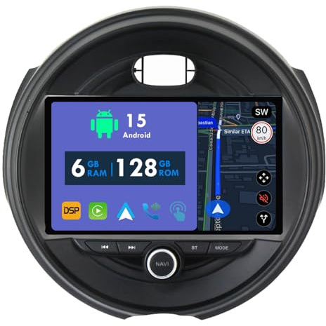 RoverOne Car Radio GPS for BMW Mini Cooper F54 F55 F56 F60 2015 2016 2017 2018 2019 Carplay Android Auto Stereo Head Unit Bluetooth Sat Navigation