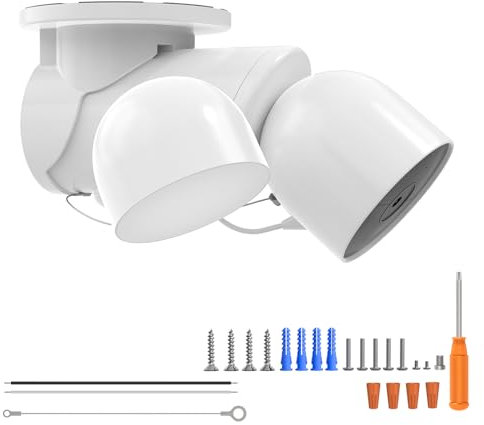 VOMENC Eave Mount with Anti-Drop Security Chain for Google Nest Cam with Floodlight Outdoor Camera - ABS Stability Protective Bracket Google Nest Flood Light Camera Outdoor Eave Mounting (1pack)