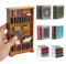 Odoria Wichtel Zubehör Miniatur Bücherregal: 73Stk 1/12 Maßstab Puppenhaus Papier Buch Regal Vintage Für Schule Bibliothek Büro Viktorianisch - Mini Wohnzimmer Möbel Braun Holz Antik Retro DIY