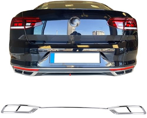 INLY Edelstahl Chrom Auspuff Attrappen Blenden kompatibel mit Passat B8 (ab 2019)