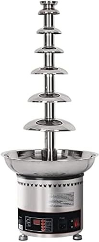 Chocolate Fountain, Commercial Chocolate Fountain, 7 Tiers Large Capacity Chocolate Waterfall, 30-150℃ Adjustable Sauce Melting Pot for Party Wedding Buffet Equipment