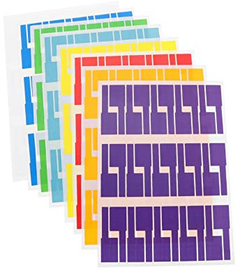 COOPHYA 40sheets Cable Cord Labels Sticky Cable Tags for Identification White Labels Write Sticker Supply