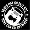 Creative 4X4 Your Express Car Can Drive Anywhere - Adesivi per auto divertenti in PVC, possono essere personalizzati, colore bianco, 22 x 22 cm