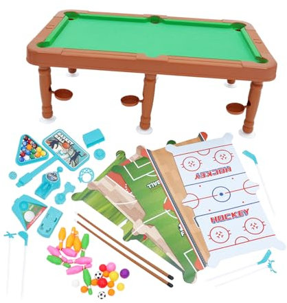Gogogmee 1 Satz Mini Pool Table Multifunktionale Tischbillard für Kleiner Billardtisch für Indoor Spiel Stärkung Eltern Junge Mädchen Beziehung Kompakt und Praktisch Fördert Kreativität und