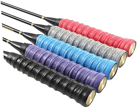 CORHAD 10 Stück Rutschfestes Overgrip Griffband für Tennis Badminton Squash Angelrute Jump Rope Atmungsaktives PU Material Feuchtigkeitsabsorbierend Weicher Griff Zufällige Farbe