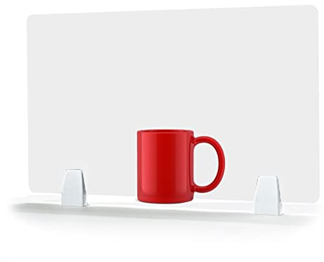 Acrylic Desk Divider with Clamp 30x60cm Transparent Protective Partition Freestanding Office Screen Clear Acrylic Shield for Workstation Privacy and Safety