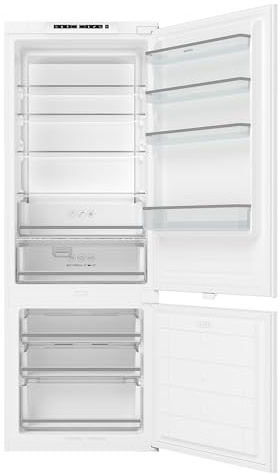 SCHOCK|Frigocongelatore Incasso Combinato SRISKY 75cm, Total NO FROST, 193x69, 341 LT, Classe E, 4 ripiani in cristallo temperato, 3 balconcini regolabili + 1 fisso,Sbrinamento Automatico.