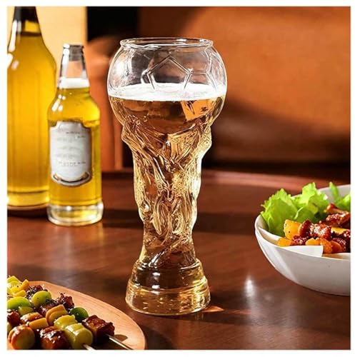 Verre à Bière pour World Cup, 800ml Verre à Biere, Fan Foot Cadeau pour Regarder Les Matchs De Football