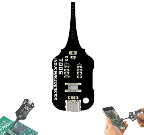 Inductance Tester XA5,Motherboard Coil Tester,Lightweight Coil Pack Tester Tool for Cars,Electromagnetic Inductor Detection Tool with Green Fault Indicator for PCB and Power Supply Repair (Black)