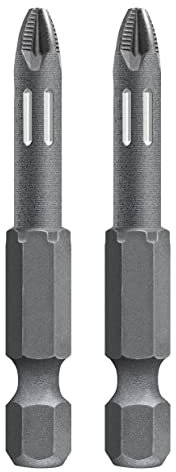 kwb 2 x Bits 50 mm PZ 3 Torsion 122153 (TQ 60 Stahl, Torsionszone, ISO 1173 Antrieb C6.3)