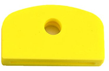 Packet of 5 units of Large Square Headed Identifying Key caps for Yale Keys … (Yellow Yale5)