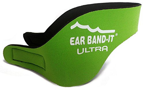 Ear Bandit Ultra Schwimmer-Stirnband, Größe S (1–3 Jahre), Neongrün