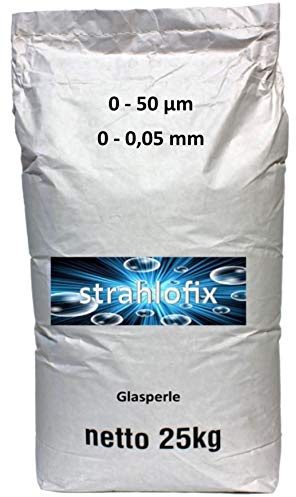 25 kg Strahlmittel Glasperlen Strahlglasperlen 0-50 µm / 0-0,05 mm