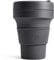 STOJO On-The-Go Collapsible Coffee Cup - 12oz / 355ml - Reusable & Foldable Silicone Travel Mug with Lid - Portable, Pocket Size - Dishwasher Safe - Carbon