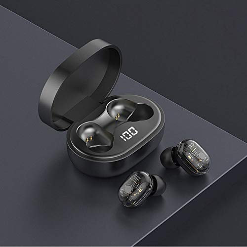 E&E EE TWS Mini Auriculares inalámbricos Bluetooth Auriculares estéreo HiFi Aptx con Pantalla Digital LED 800mAh Caja de Carga