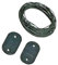 Ribimex PRBVT30VE Kit de Fixation pour bâche Brise-Vue avec Fil et 30 plaques Vert