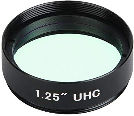 Dpofirs 1,25-Zoll-Aluminiumlegierungsfilter, UHC-Linse zur Verhinderung von Lichtverschmutzung, Nanometer-Beschichtungssystem Universal für monokulare Okularlinsen mit astronomischem Teleskop