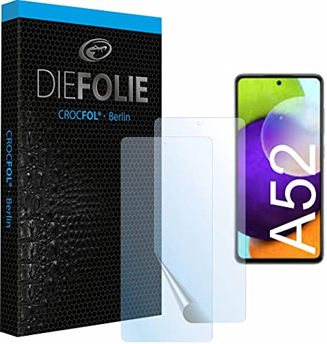 Crocfol Schutzfolie vom Testsieger [2 St.] kompatibel mit Samsung Galaxy A52- A52s- A52 5G - selbstheilende Premium 5D Langzeit-Premium Schutzfolie (Case-friendly)