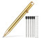 KeyUnity KP00 EDC Kugelschreiber Titan, Hochwertig Stift mit Minen, Taschenkugelschreiber für Schlüsselbund, Kugelschreiber für Signatur, Schwarze Tinte (Messing)