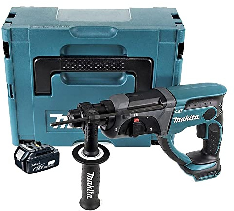 Makita DHR202Z SDS Plus Chisel Hole Punch 2 Joules 20 mm Lxt 18 V + 1 Battery 18 V 6 Ah Li-Ion Bl1860B + Makpac Case