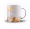 iCaseDesigner Personalised Agate Watercolour Marble Name with Heart 11oz Ceramic Mug - 24. Gold Foil Print on Beige