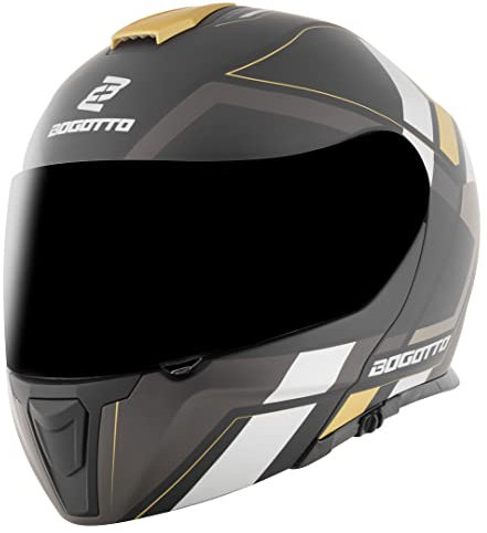 Bogotto FF403 Murata Klapphelm, schwarz/Gold, XS (53/54)
