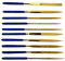 Qtrednrry 10 Pezzi Titanio Diamante Rivestimento Ago di Lime Piatto Metallo Lavoro Artigianato Strumento Titanio Rivestito Diamante Lime Assortite