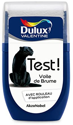 Dulux Valentine Peinture Testeur Crème de Couleur - Murs et Boiseries - Mat - Couleur Voile de Brume 30 ml