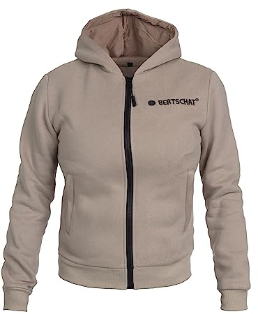 BERTSCHAT Beheizbarer Hoodie Damen – Heizjacke mit 5 Heizzonen & 3 Stufen | Inkl. Powerbank & USB-Ladefunktion | Für Winter & Outdoor | Beige | XL